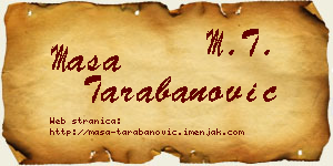 Maša Tarabanović vizit kartica